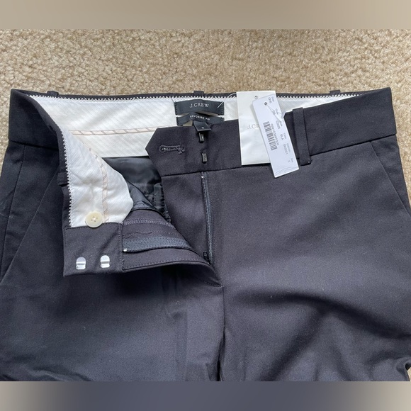 NWT J. Crew Favorite Fit Black Business Pants 0 - Picture 4 of 7